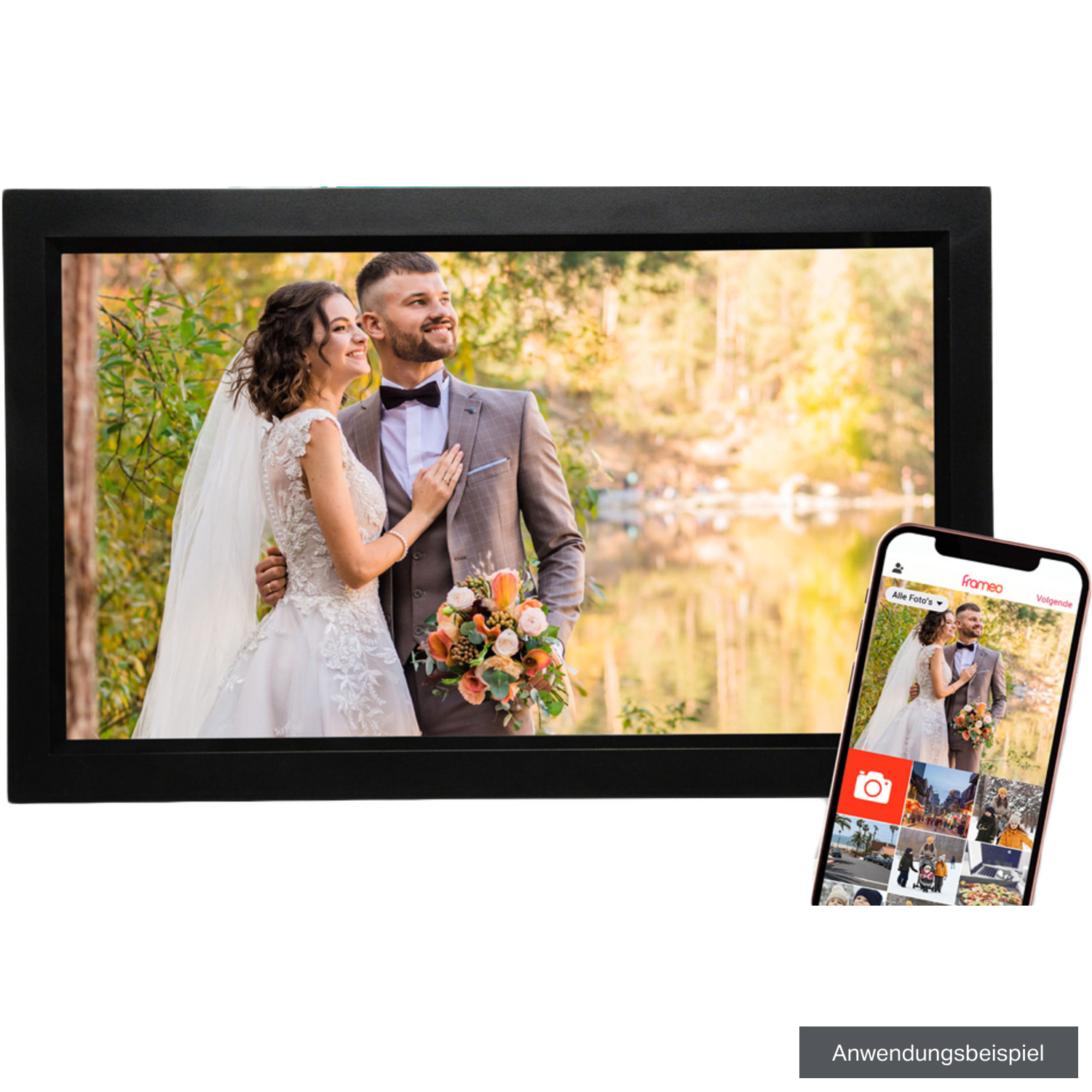 Pora&Co Digitaler Bilderrahmen WF-155T 15,6" schwarz