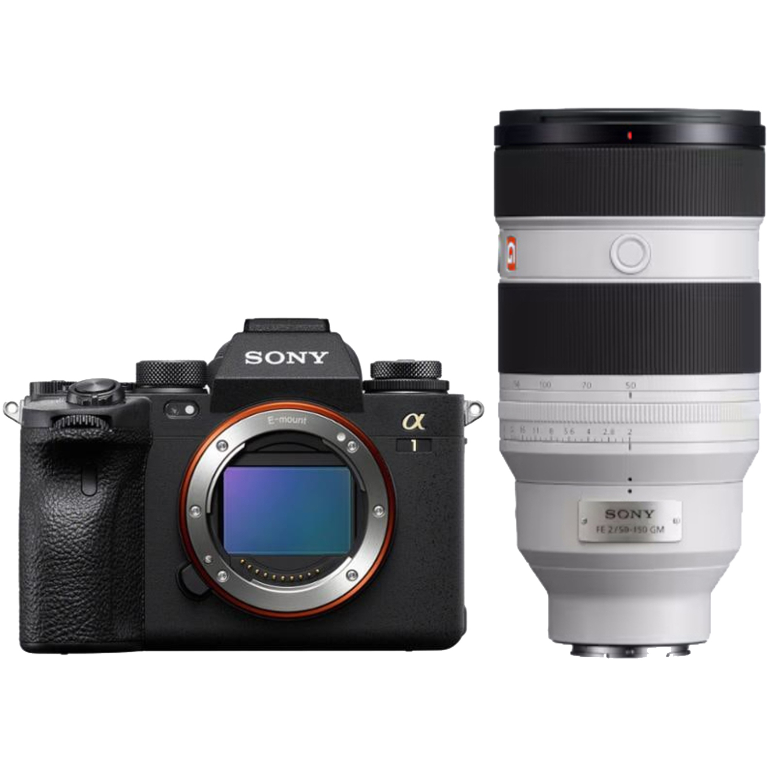 Sony Alpha 1 mit FE 50-150mm F2 G Master weiß