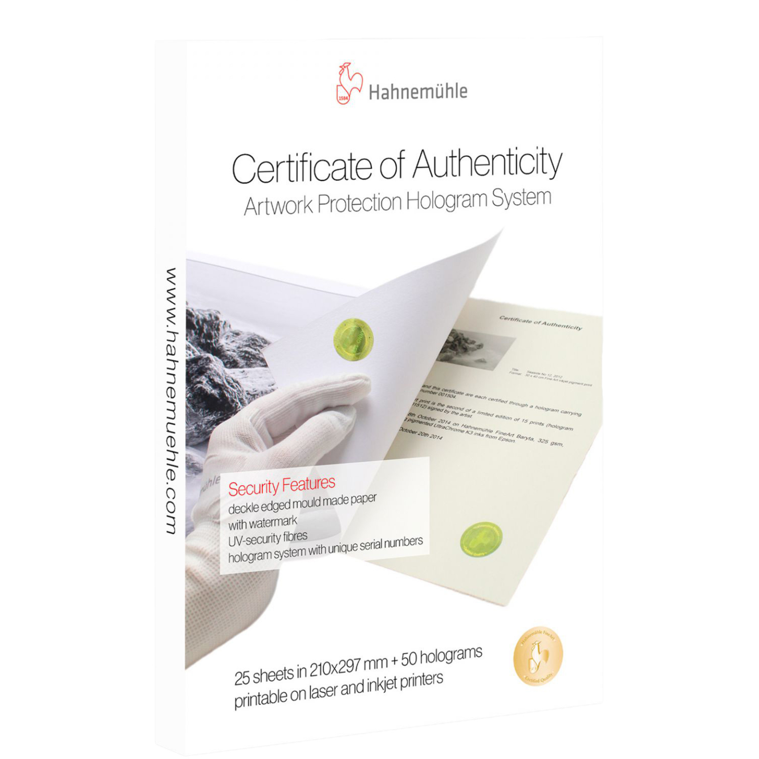 Hahnemühle Echtheitszertifikat A4 150g/m² 25 Blatt