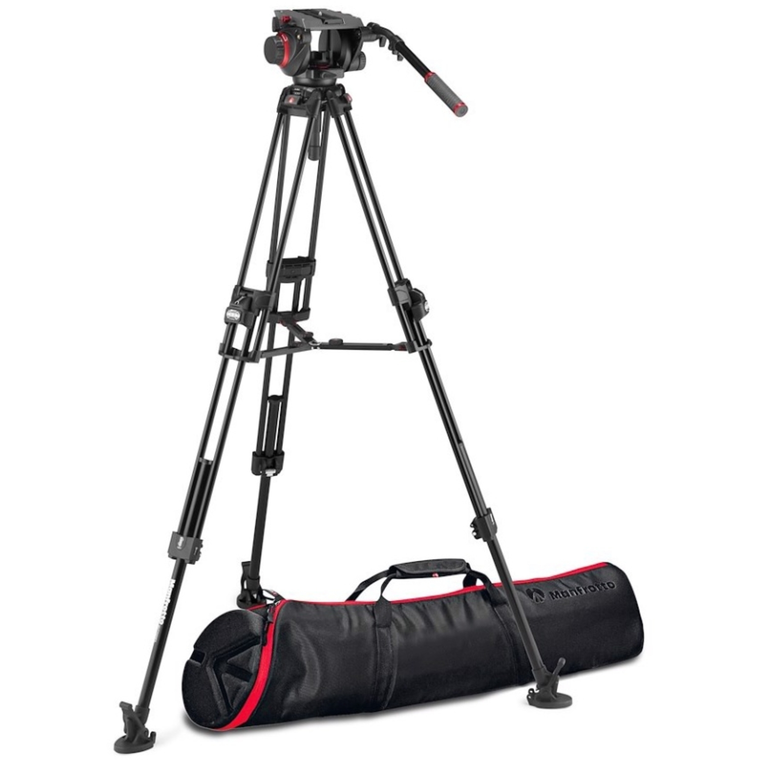Manfrotto 645 Alu Fast Doppelrohr-Stativ mit 509 Pro Videokopf