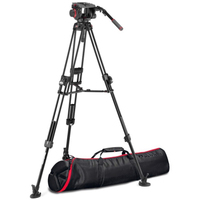Manfrotto 645 Alu Fast Doppelrohr-Stativ mit 509 Pro Videokopf