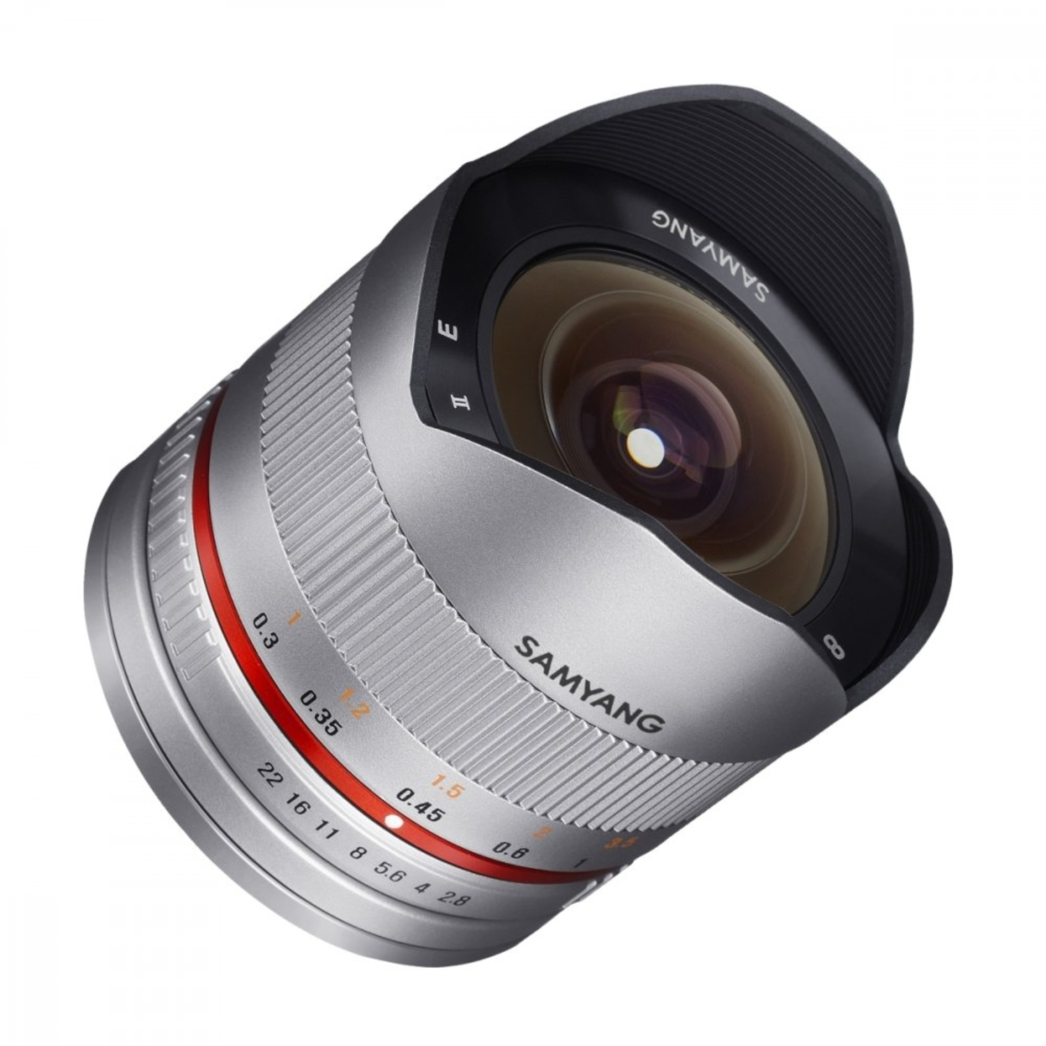 Samyang 8mm F2.8 UMC Fisheye II silber Fujifilm X -Mount