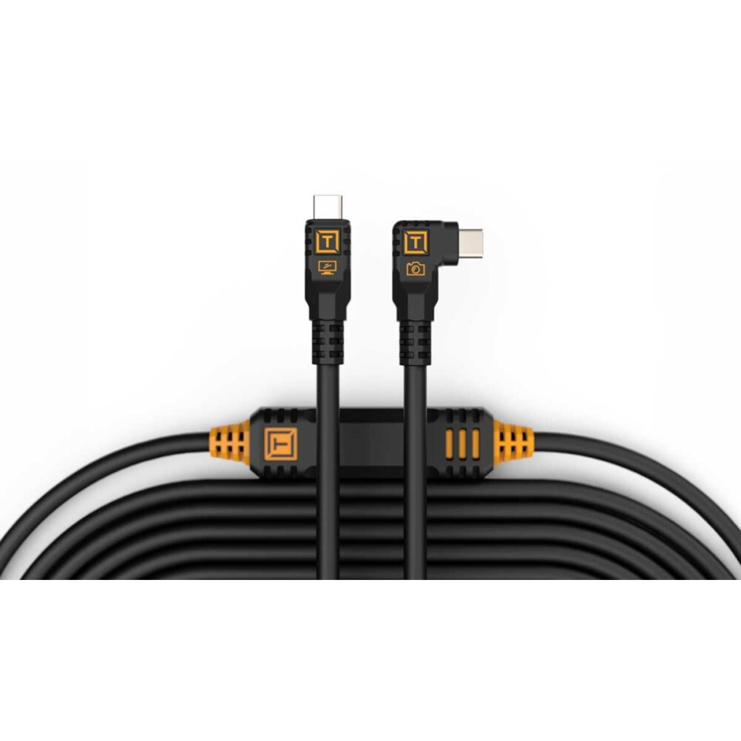 TetherTools TetherPro USB-C zu USB-C gerade auf rechtwinklig schwarz 9,4m