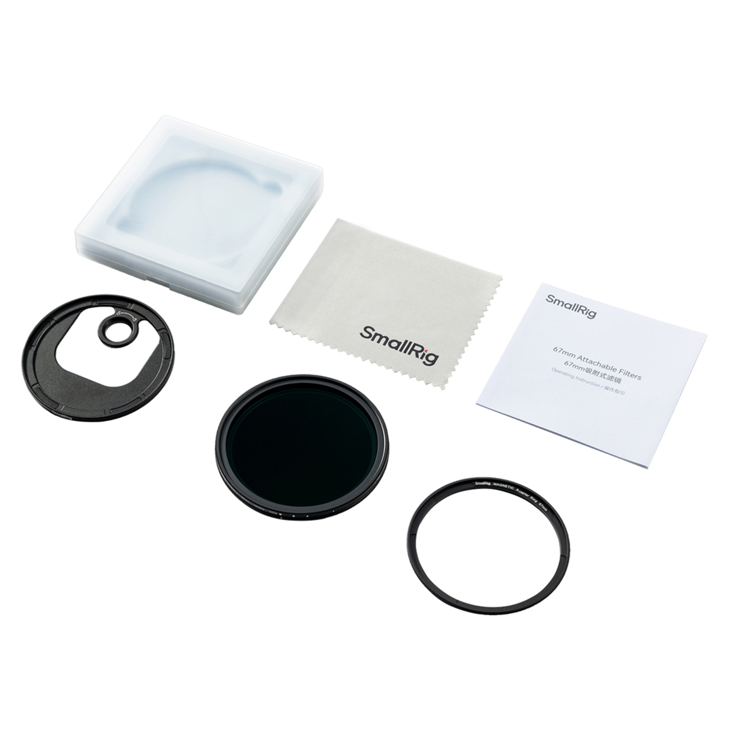 SmallRig VND-Filter ND2-ND32 77mm Set mit T-Mount-Filteradapter 67mm