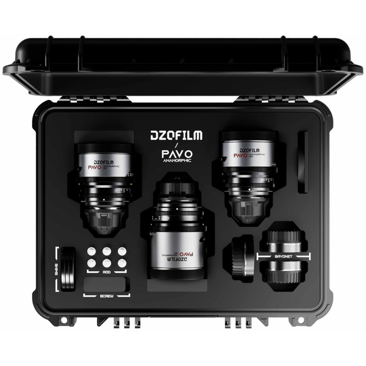 DZOFILM PAVO 2X ANAMORPHIC 3-Lens Kit 32/55/100mm T2.1/T2.4 Neutral Coating für PL/EF-Mount