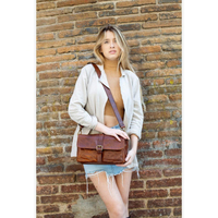 Bronkey Paris Leder Camera Bag Cognac