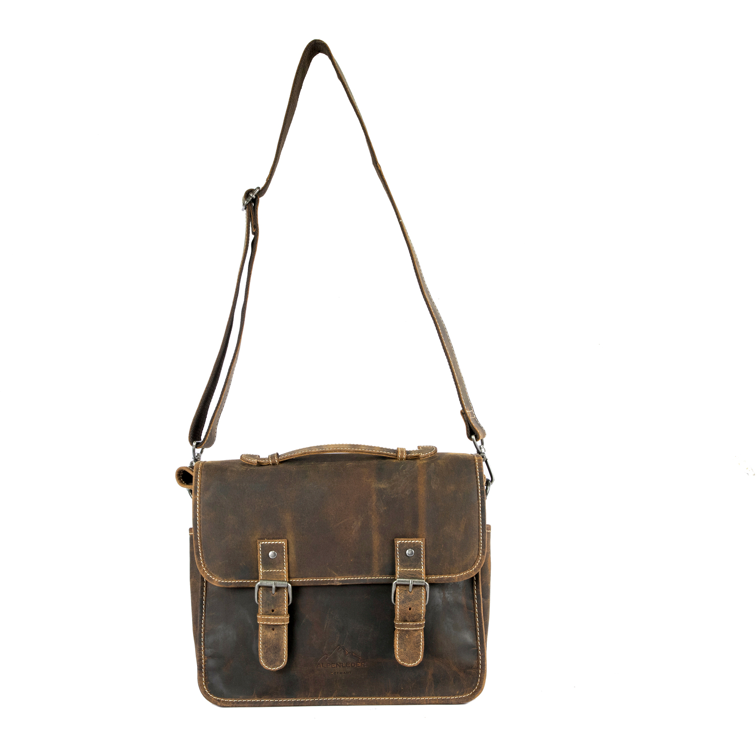 Alpenleder Kameratasche REPORTER Old havanna