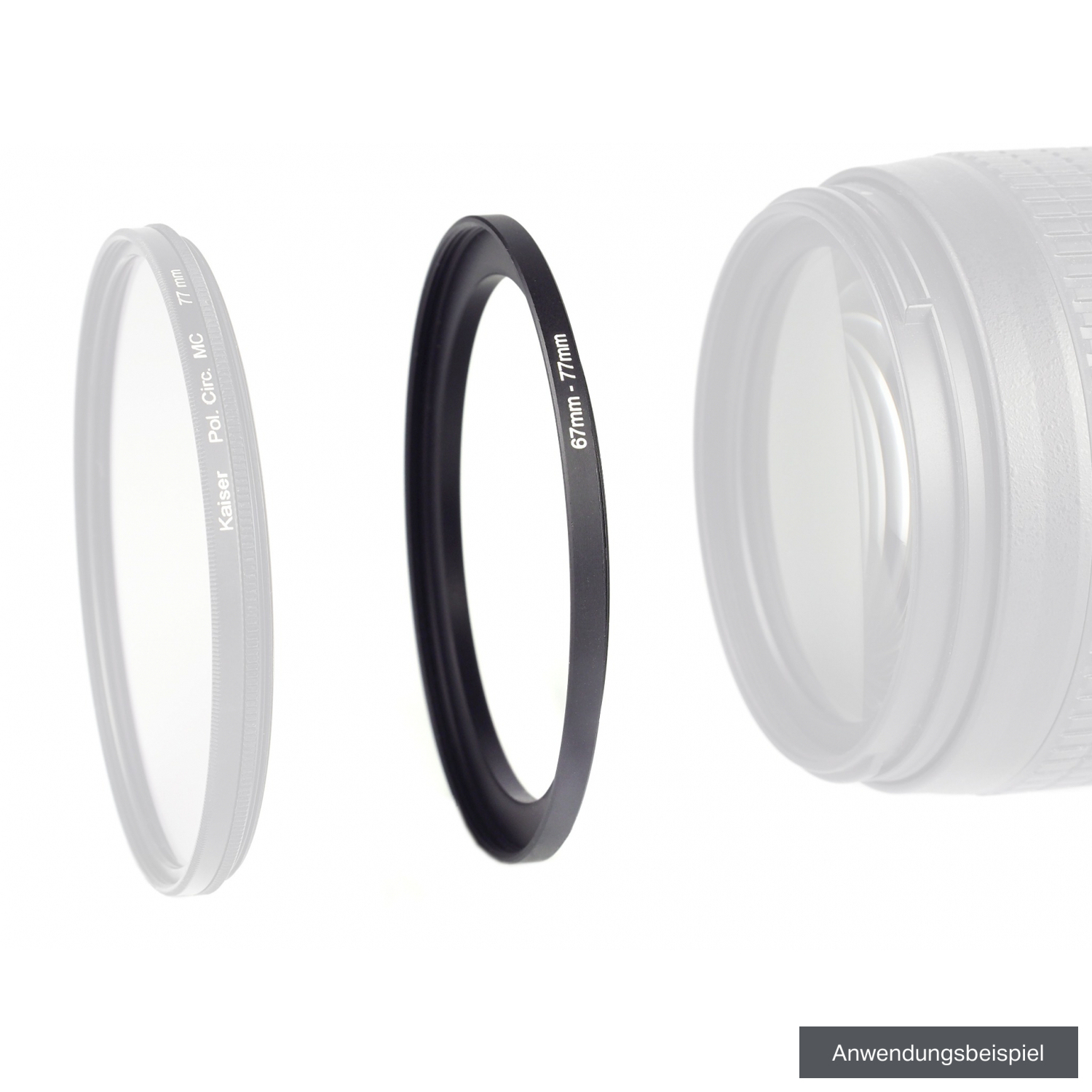 Kaiser Filter-Adapterring schwarz 62-58