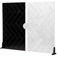 V-Flat World Duo Board Zigzag Marble White/Zigzag Marble Black