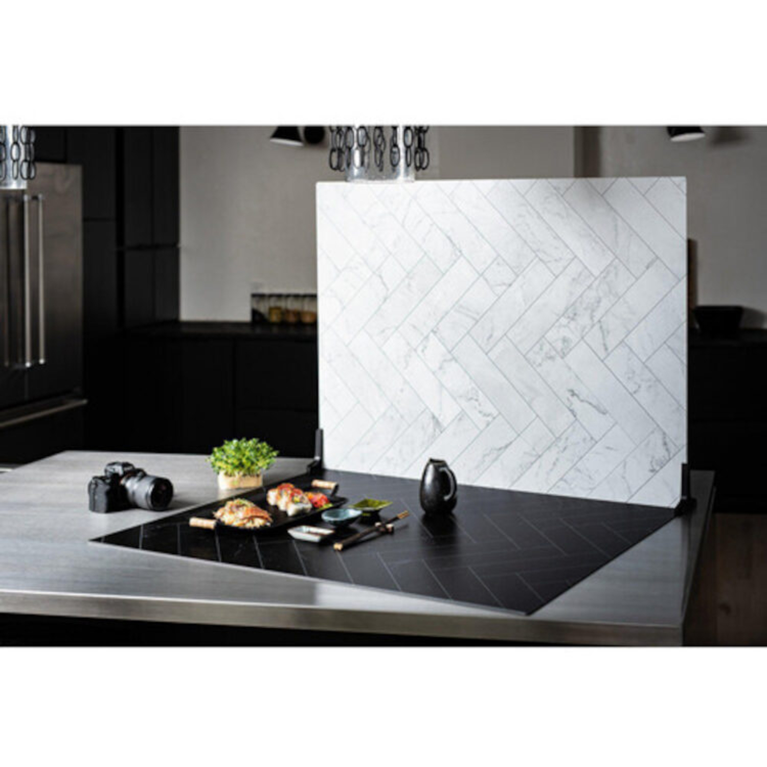 V-Flat World Duo Board Zigzag Marble White/Zigzag Marble Black