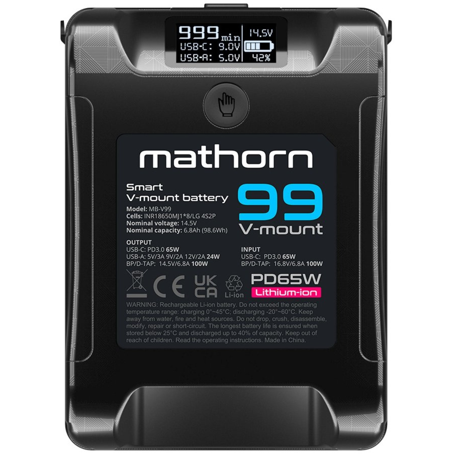 Mathorn Akku MB-V99 USB-C 99Wh mit V-Mount