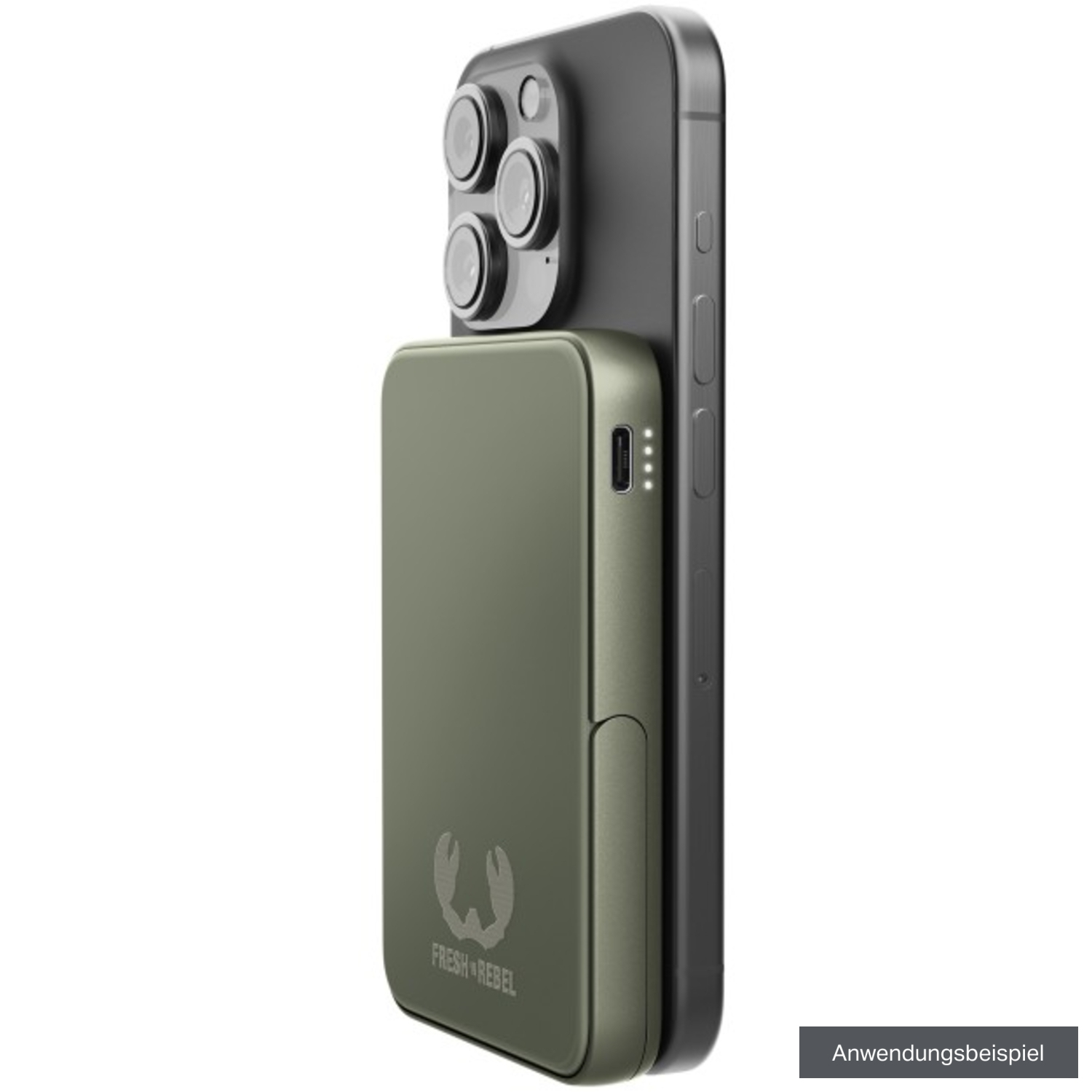 Fresh 'n Rebel Powerbank 5000mAh Magnet Wireless Dried Green