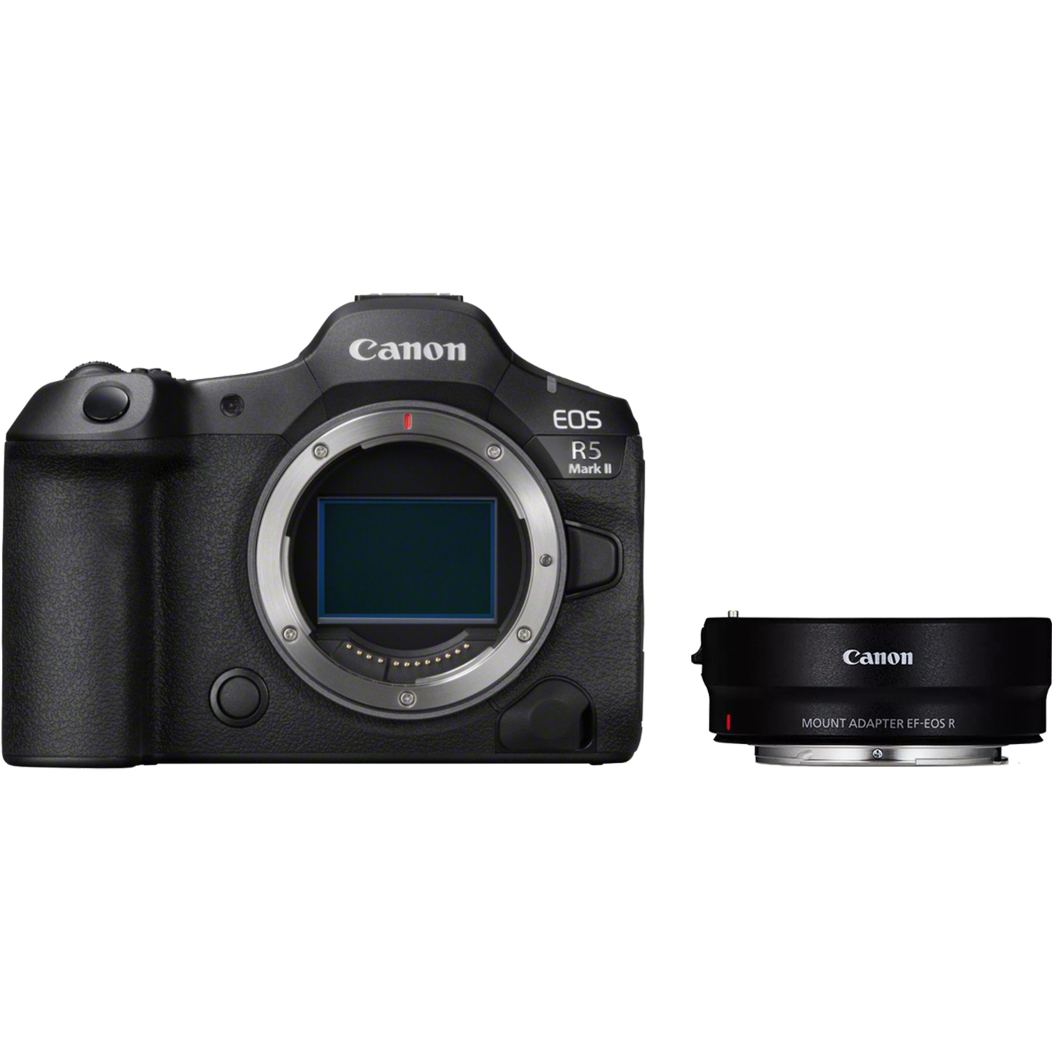 Canon EOS R5 Mark II mit EF-EOS R Bajonettadapter