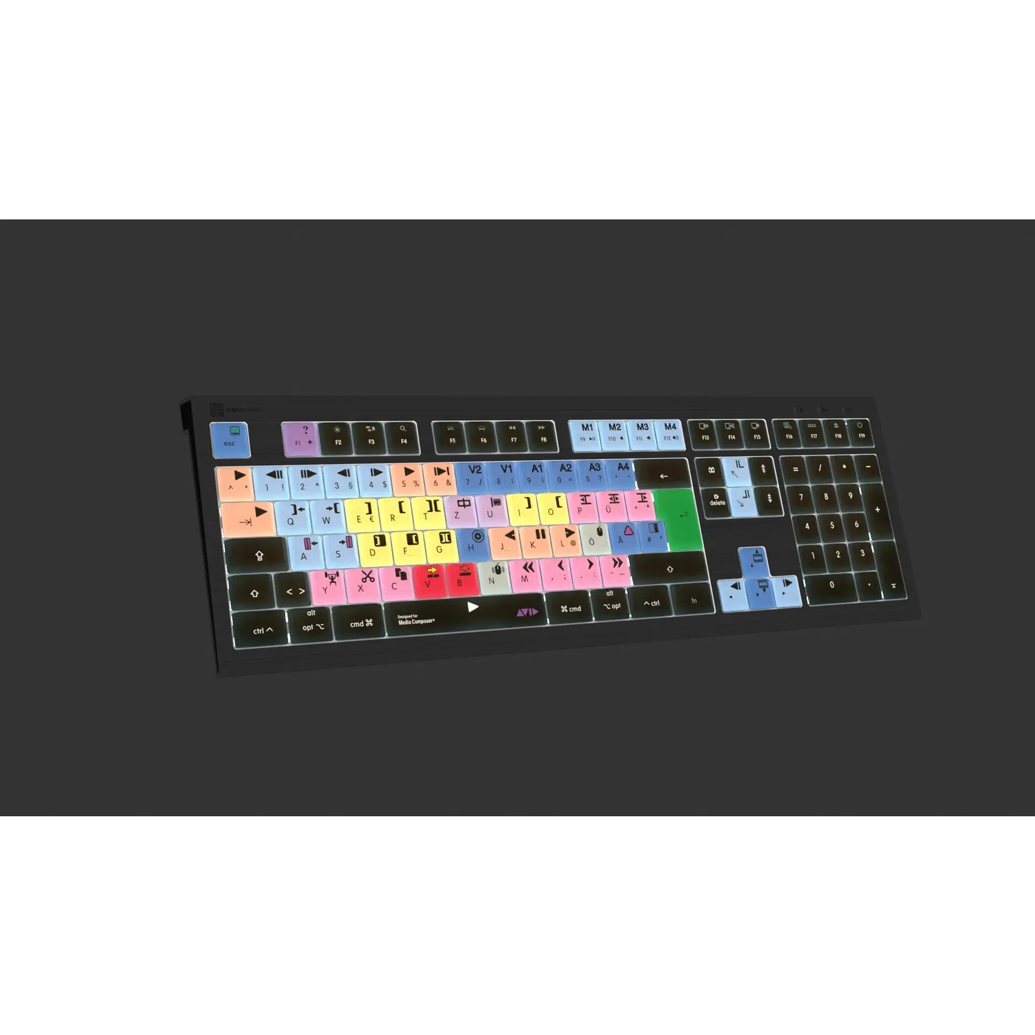 LogicKeyboard Media Composer Mac ASTRA 2 Backlit Keyboard DE