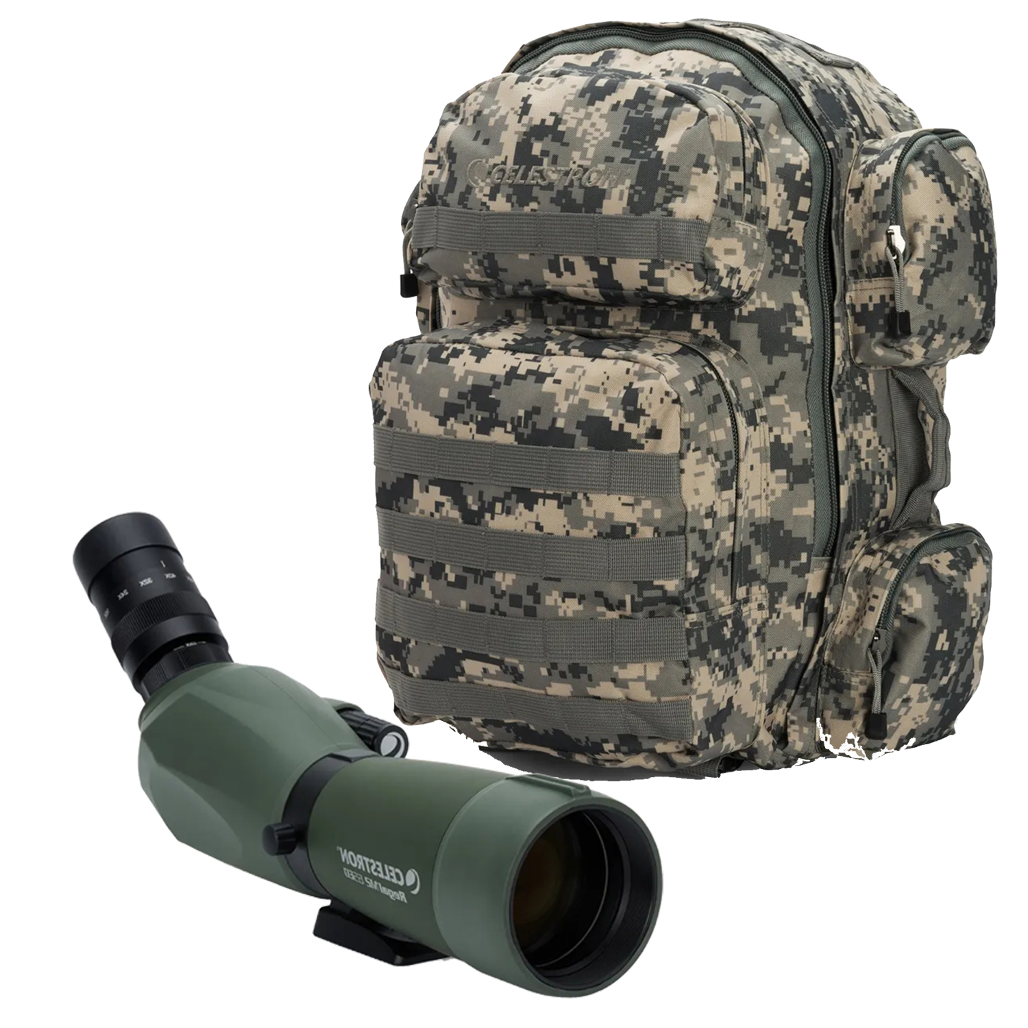 Celestron Regal M2 16-48x65 Spektiv mit Camouflage Rucksack