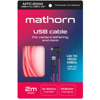 Mathorn Tetheringkabel MTC-201 2m 10Gbps 60W USB A-C90 Magenta