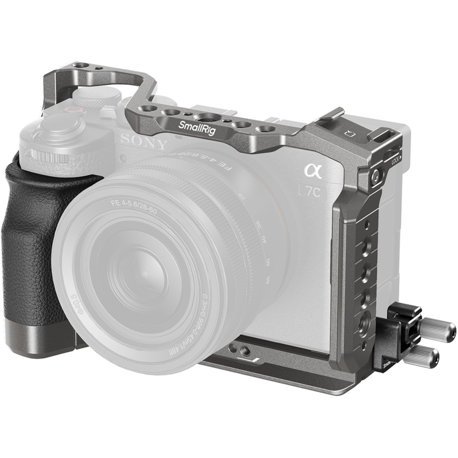 SmallRig HawkLock QR Cage Kit mit Silikongriff 5198 für Sony Alpha 7C II und Alpha 7C R