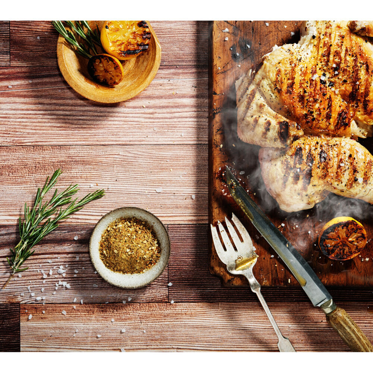 V-Flat World Duo Board Whitewash/Hickory Planks XL