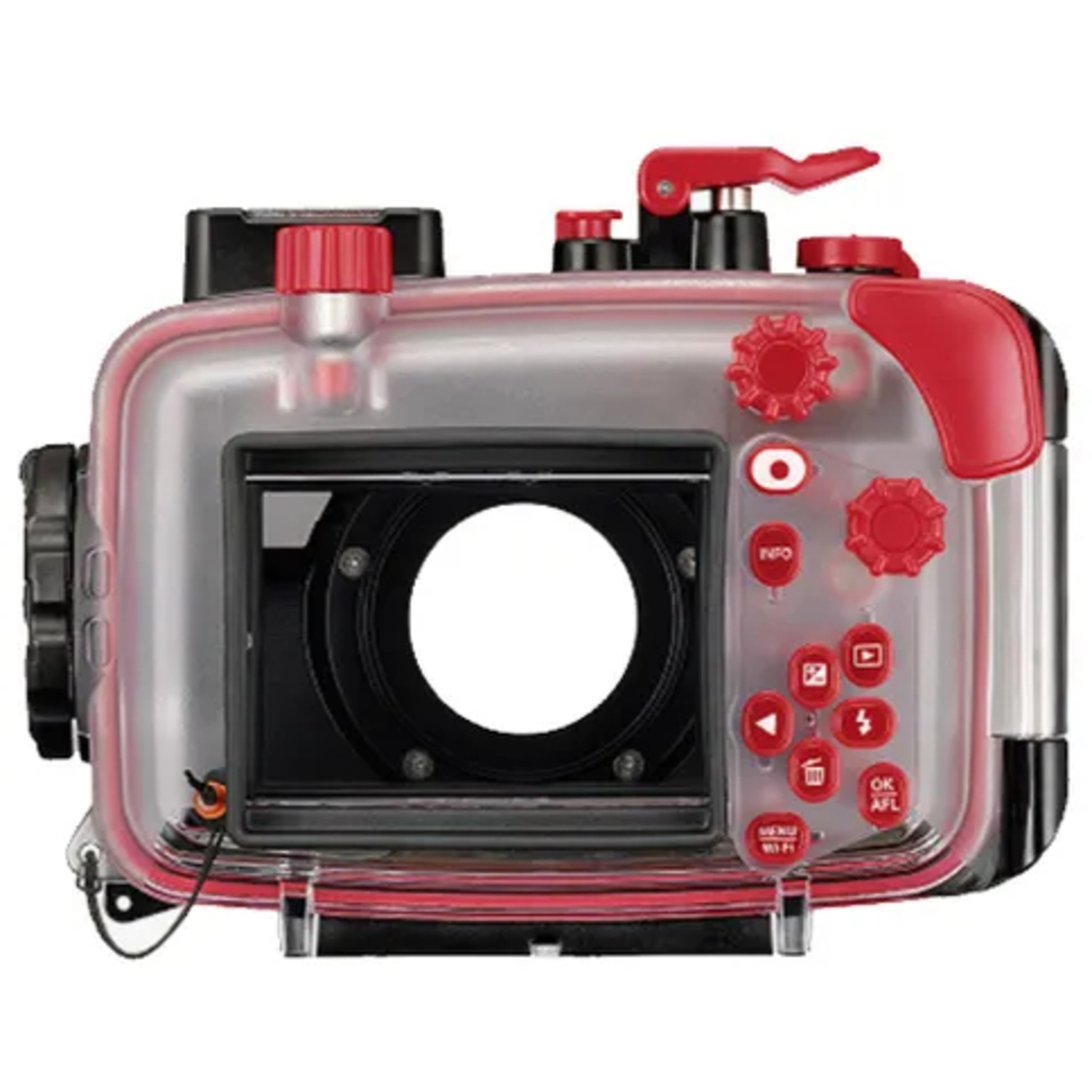 OM System Tough TG-7 rot mit PT-059 Unterwassergehäuse