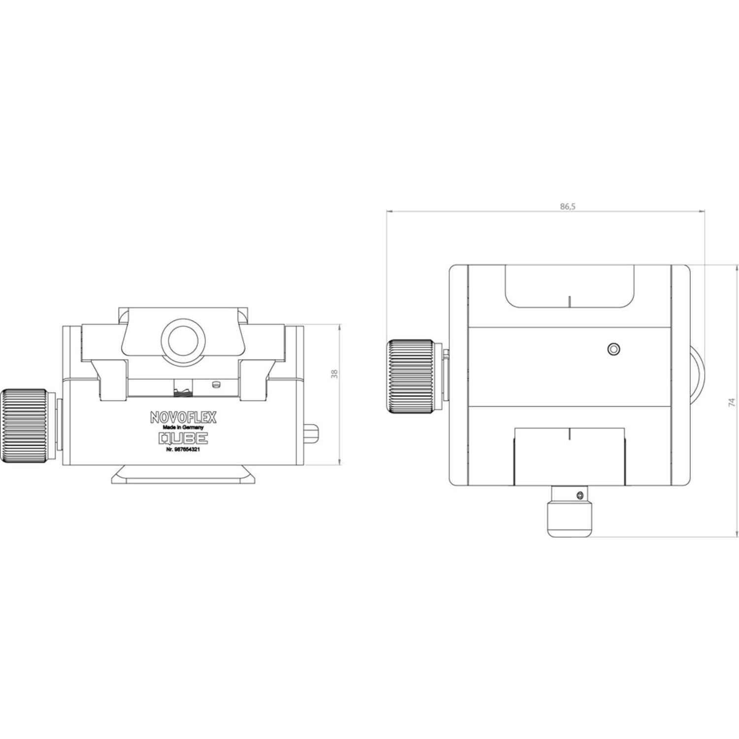Novoflex Modularer Goniometerkopf 15° Verschwenkung