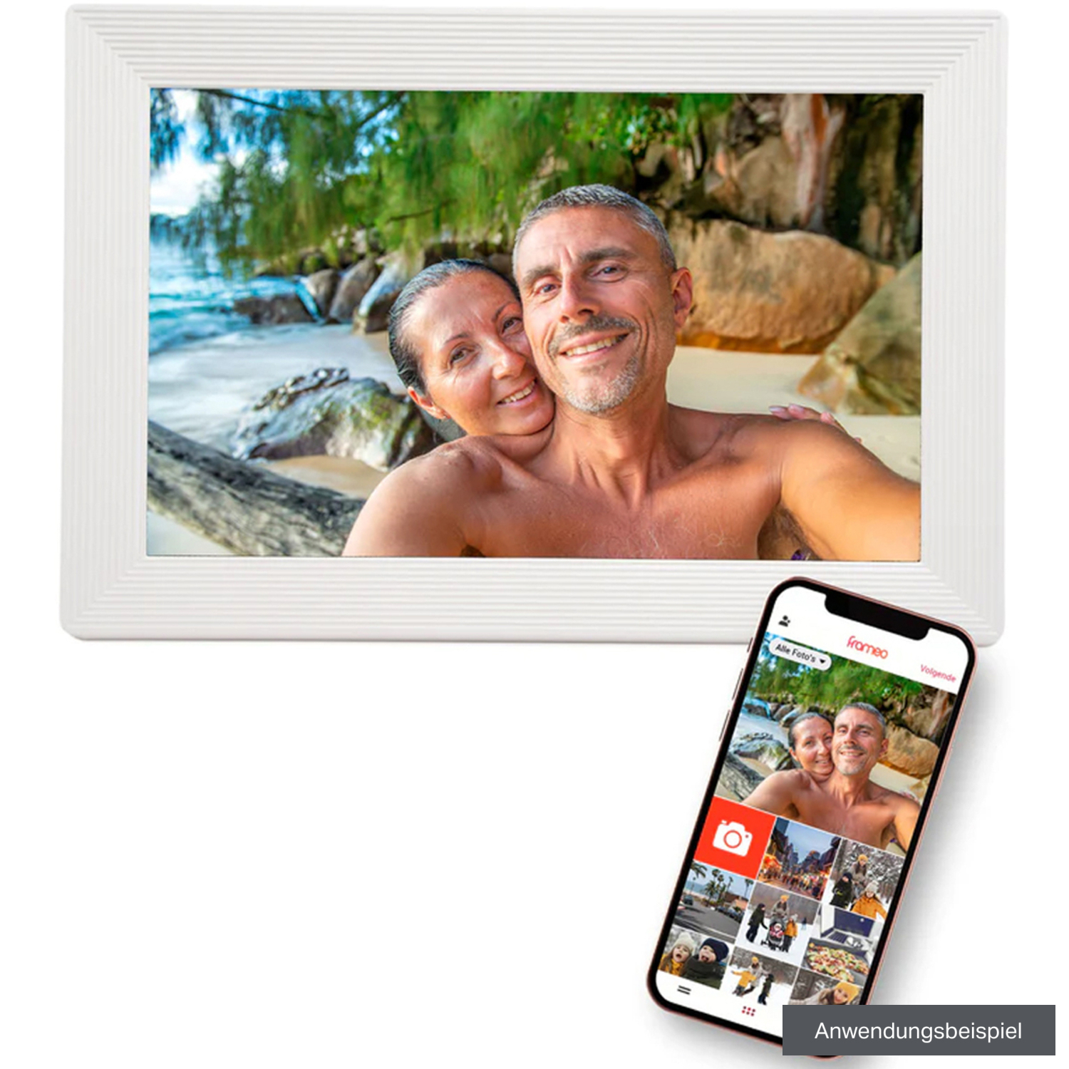 Pora&Co Digitaler Bilderrahmen WF-105T-W 10" weiß