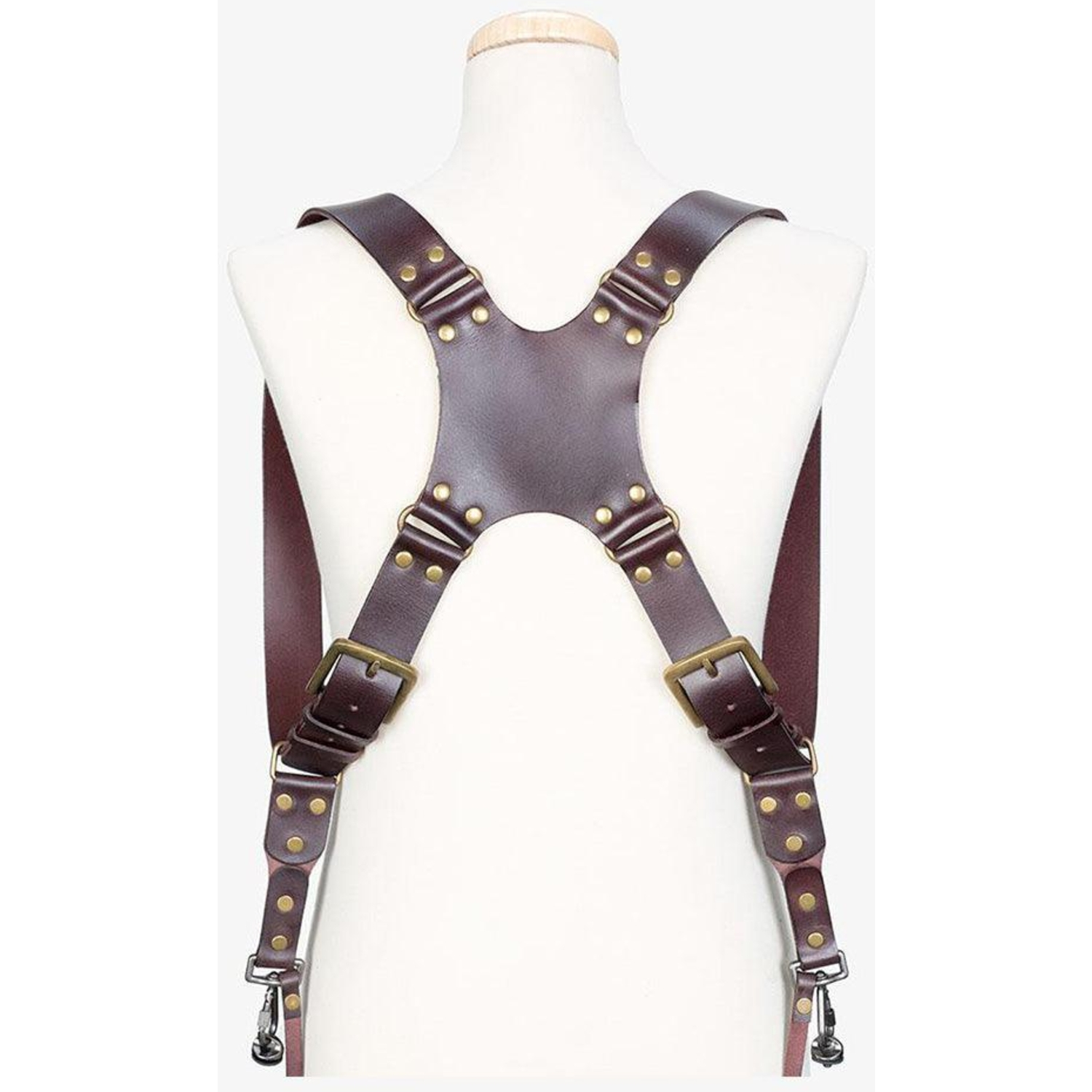 Bronkey Doppel-Kameragurt Berlin #502 Leder braun