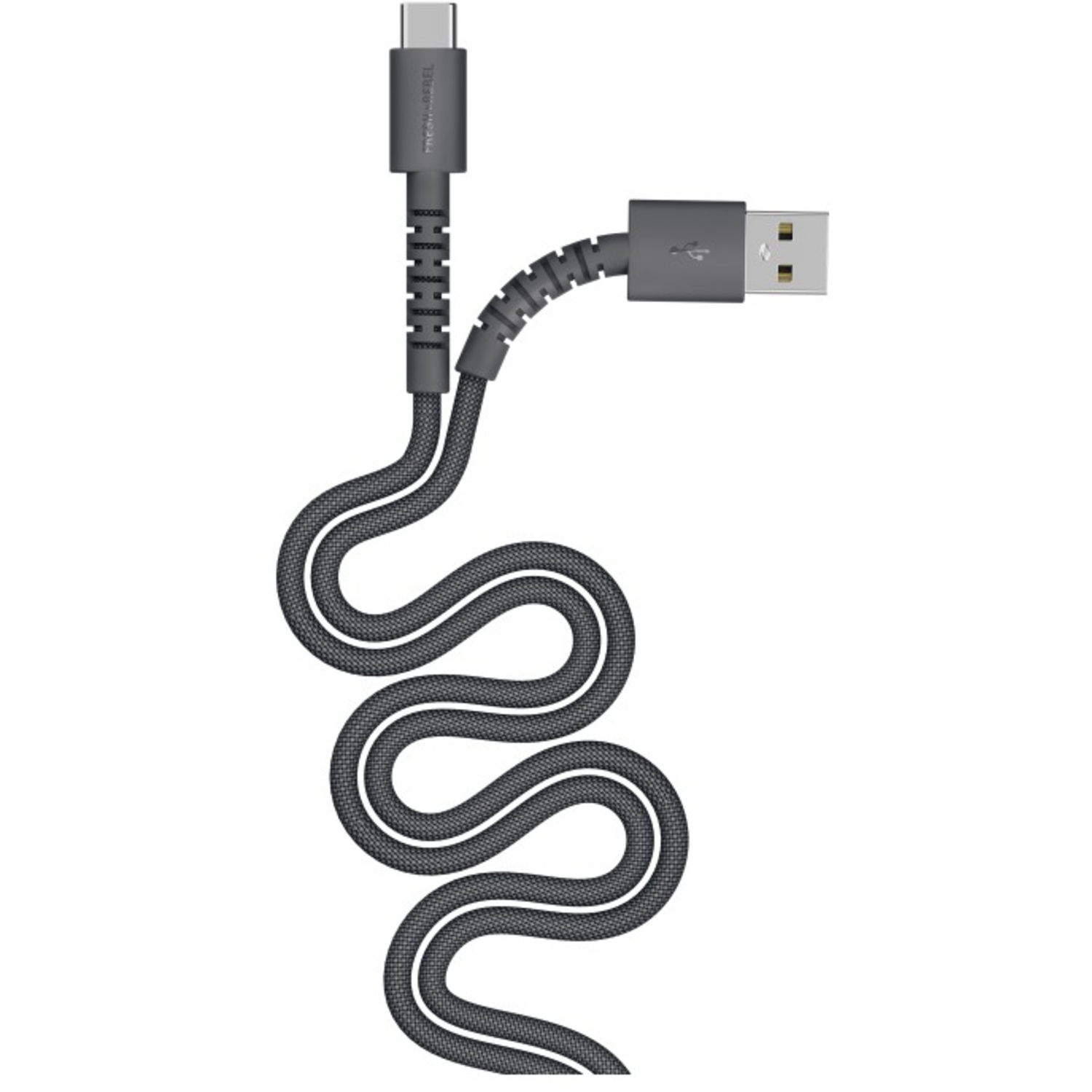 Fresh 'n Rebel Kabel FlexWave USB-A zu USB-C Storm Grey 2m