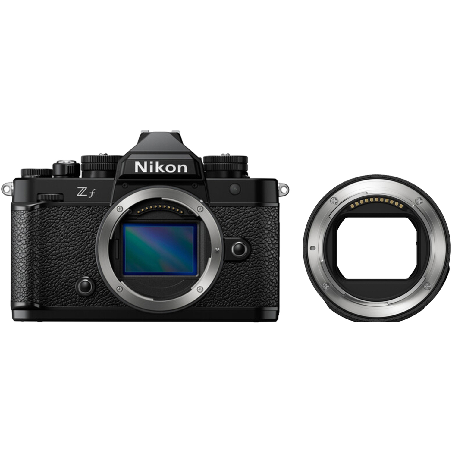 Nikon Z f schwarz mit FTZ II Bajonettadapter