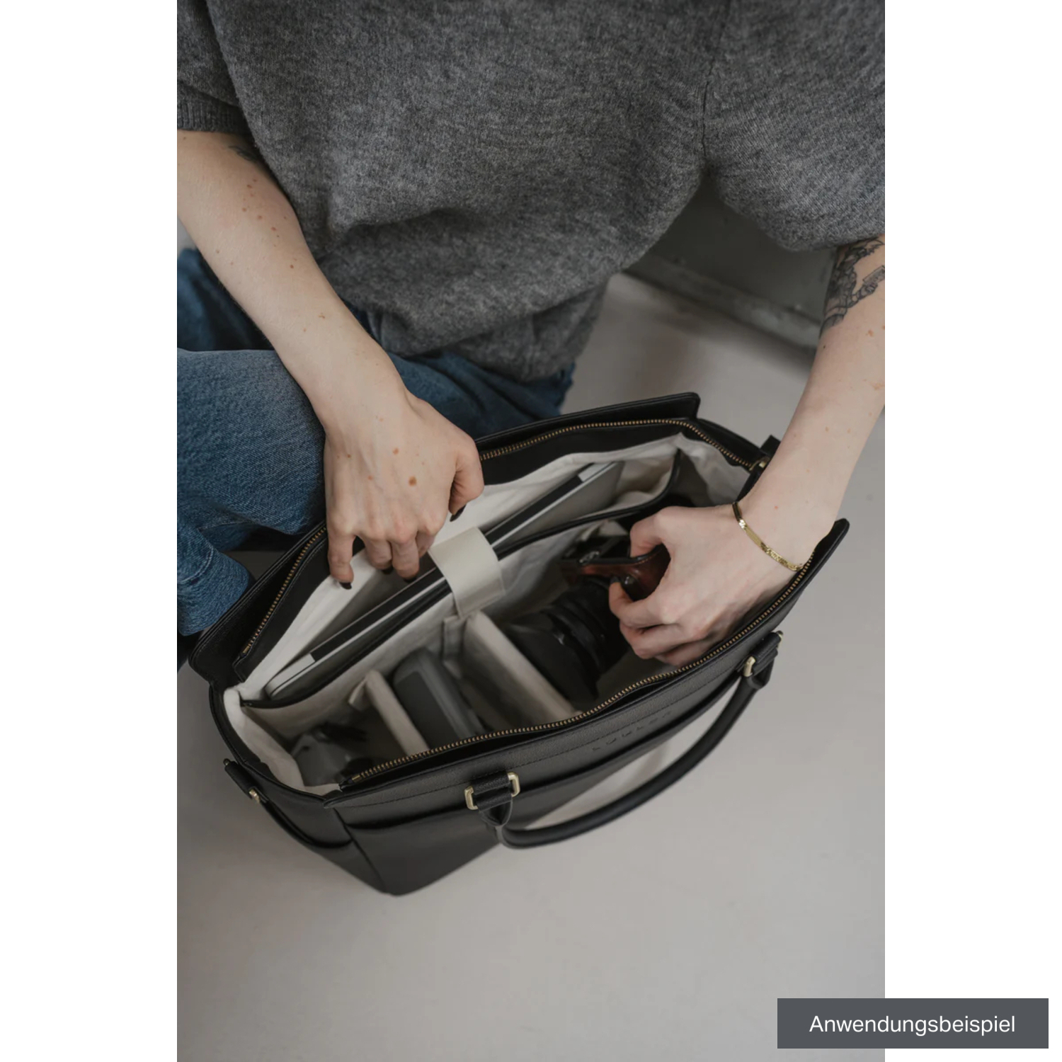 LOULEX Umhängetasche Handbag 19,2L schwarz