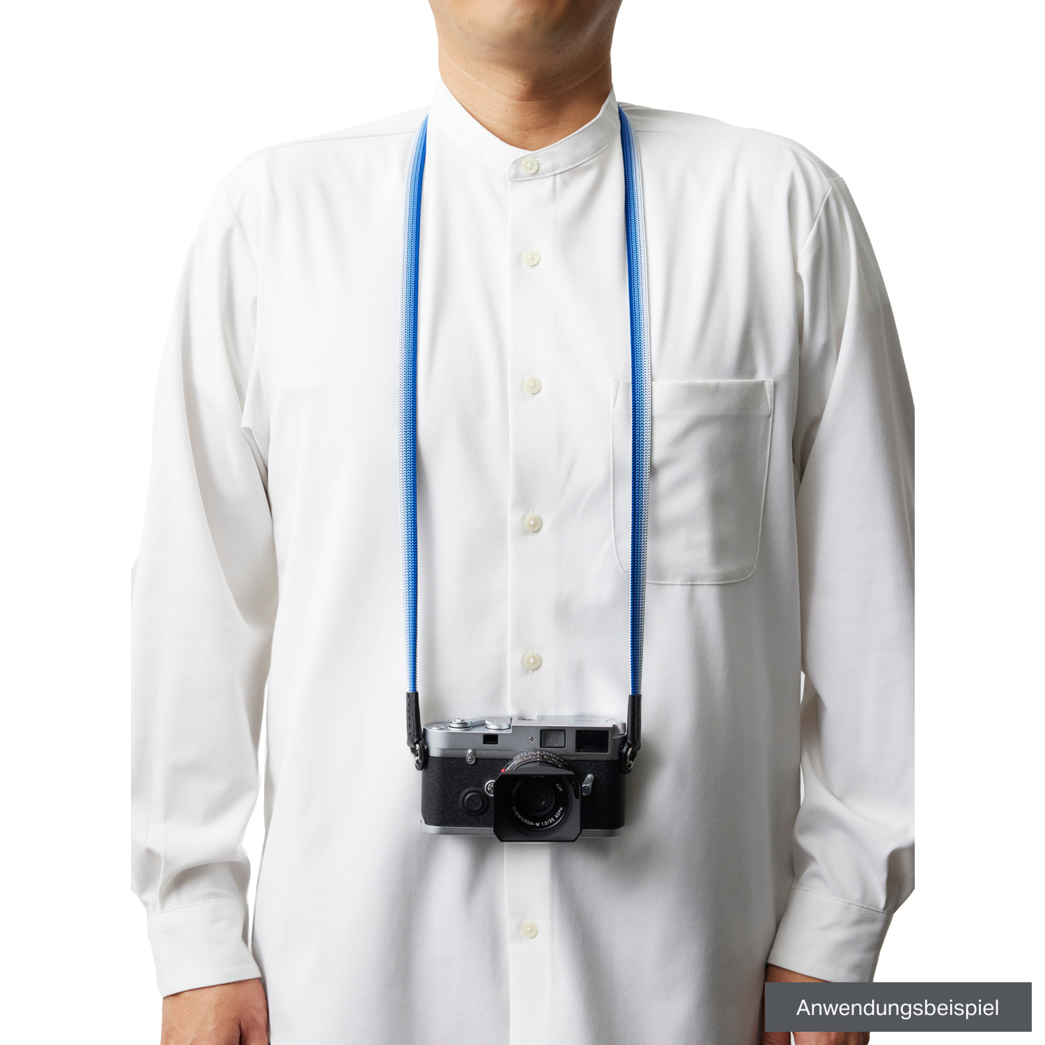 Artisan&Artist Kameragurt ACAM-322A NVSV Seide Langversion navy-silber