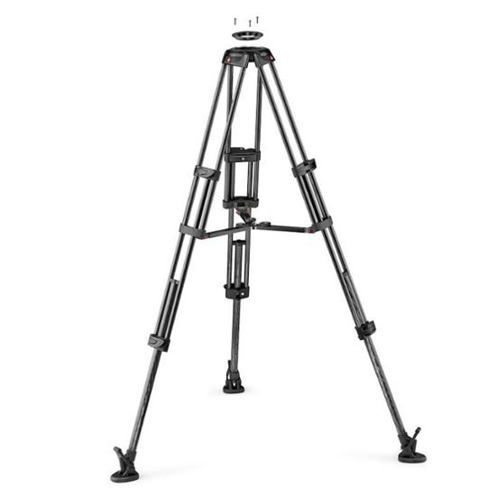 Manfrotto Carbon Doppelrohr-Videostativ mit Mittelspinne