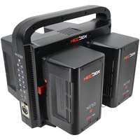 HEDBOX GIGABANK Digitales Vierfach-Ladesystem mit vier V-Mount Akkus