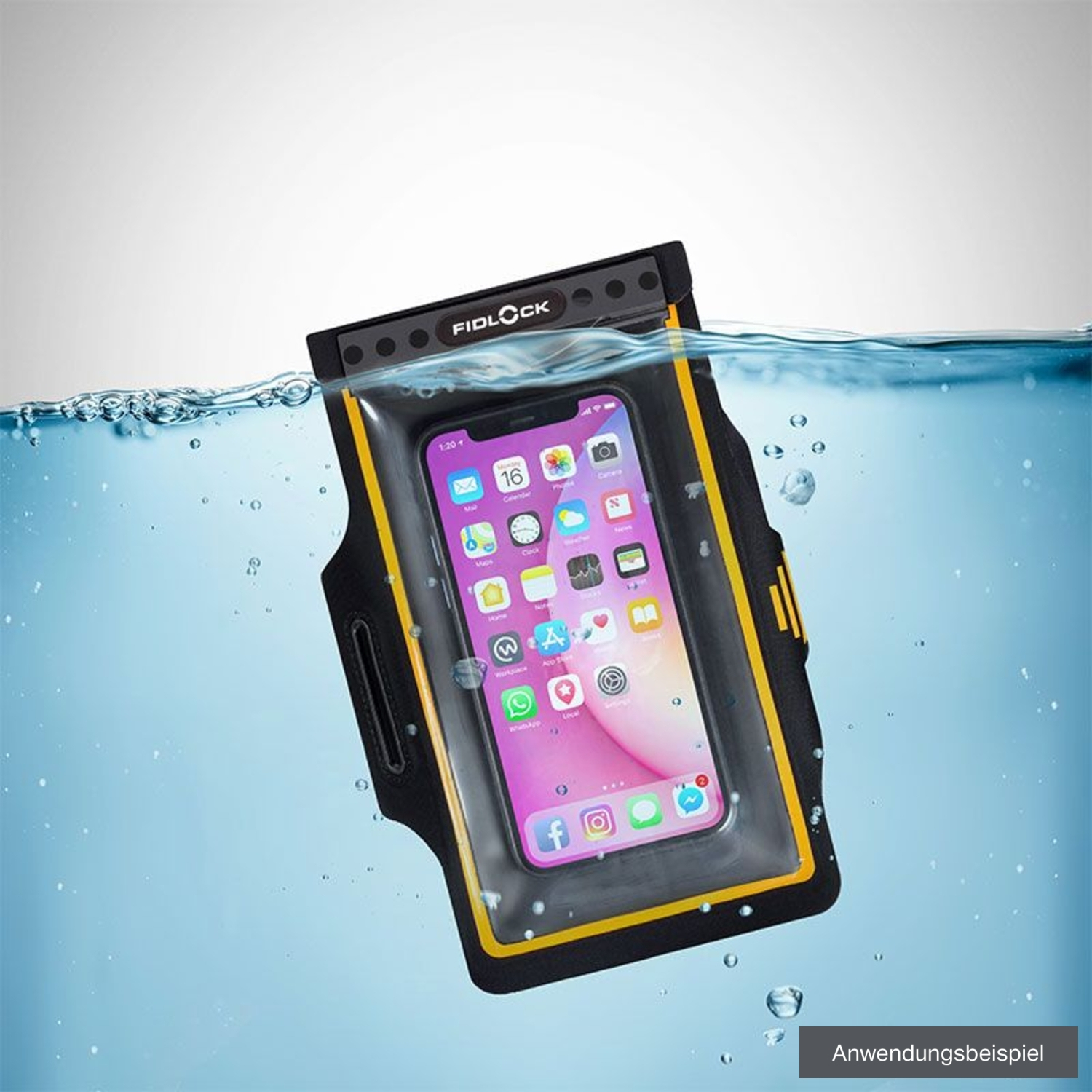 Fidlock HERMETIC Armband, schwarz-orange