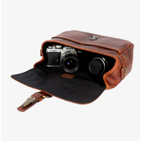 Bronkey Paris Leder Camera Bag Cognac