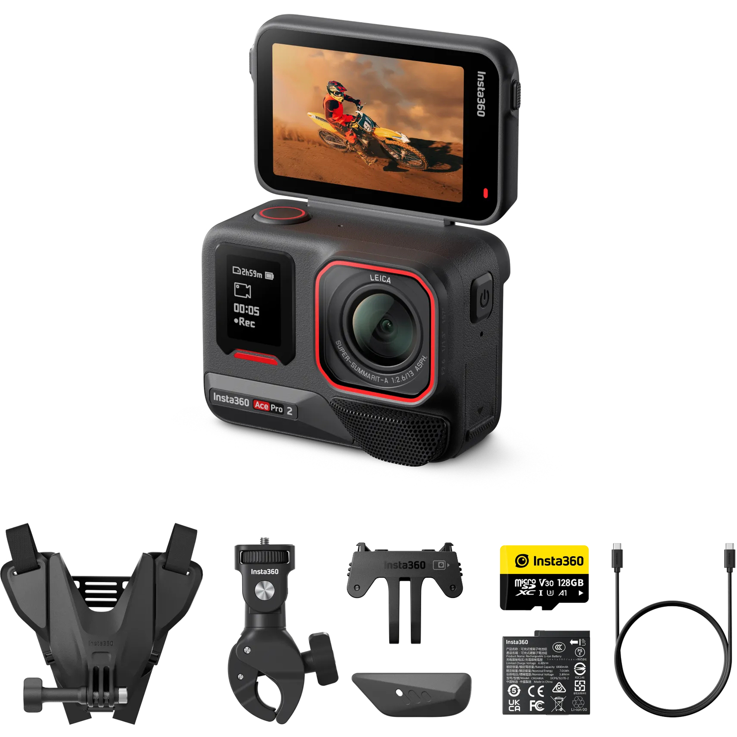 Insta360 Ace Pro 2 Motorrad Bundle