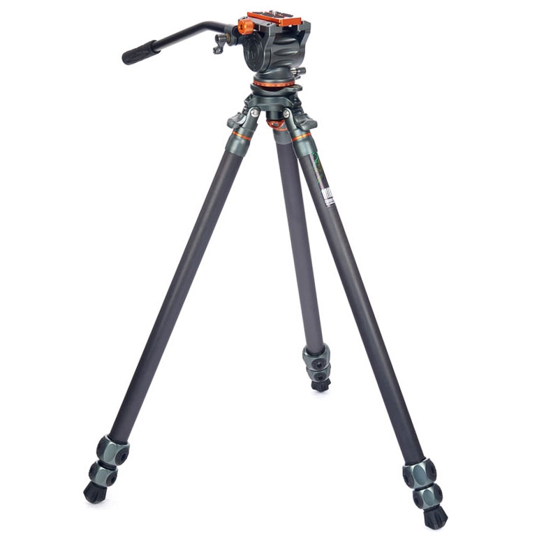 3 Legged Thing Legends Mike hochwertiges Carbon-Videostativ mit AirHed Cine Videokopf und Arca-Platte