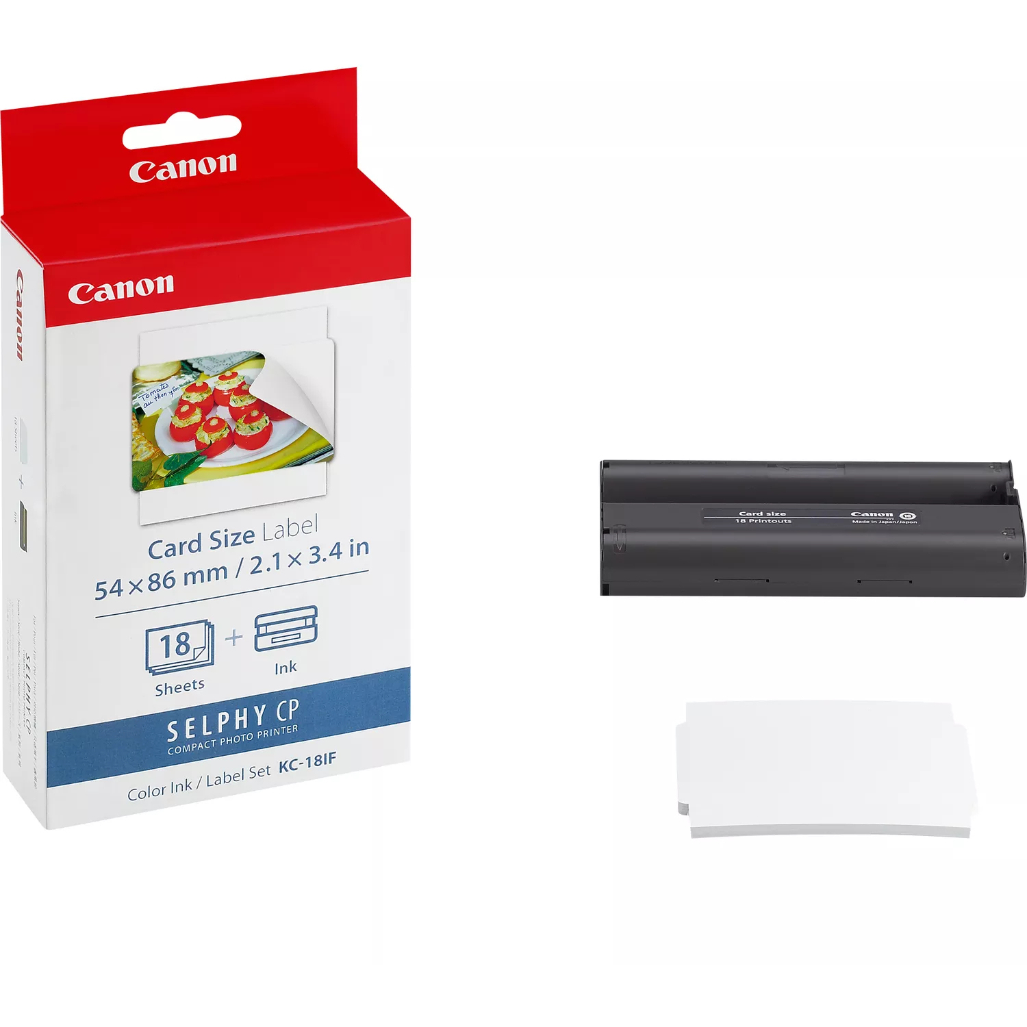 Canon KC-18IF Farbtinte + 54 x 86mm Sticker-Papier 18 Blatt