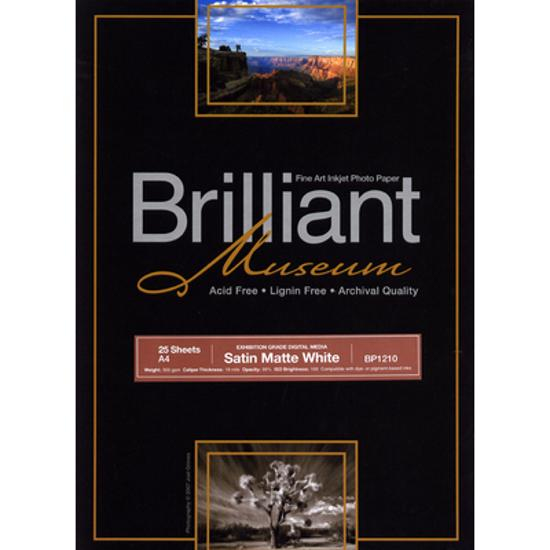 Brilliant Museum Satin Matte White A3 300g/m² 25 Blatt