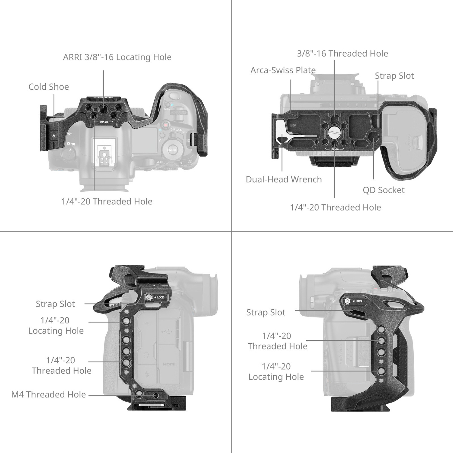 SmallRig Cage Black Mamba 4975B für Canon EOS R5 Mark II