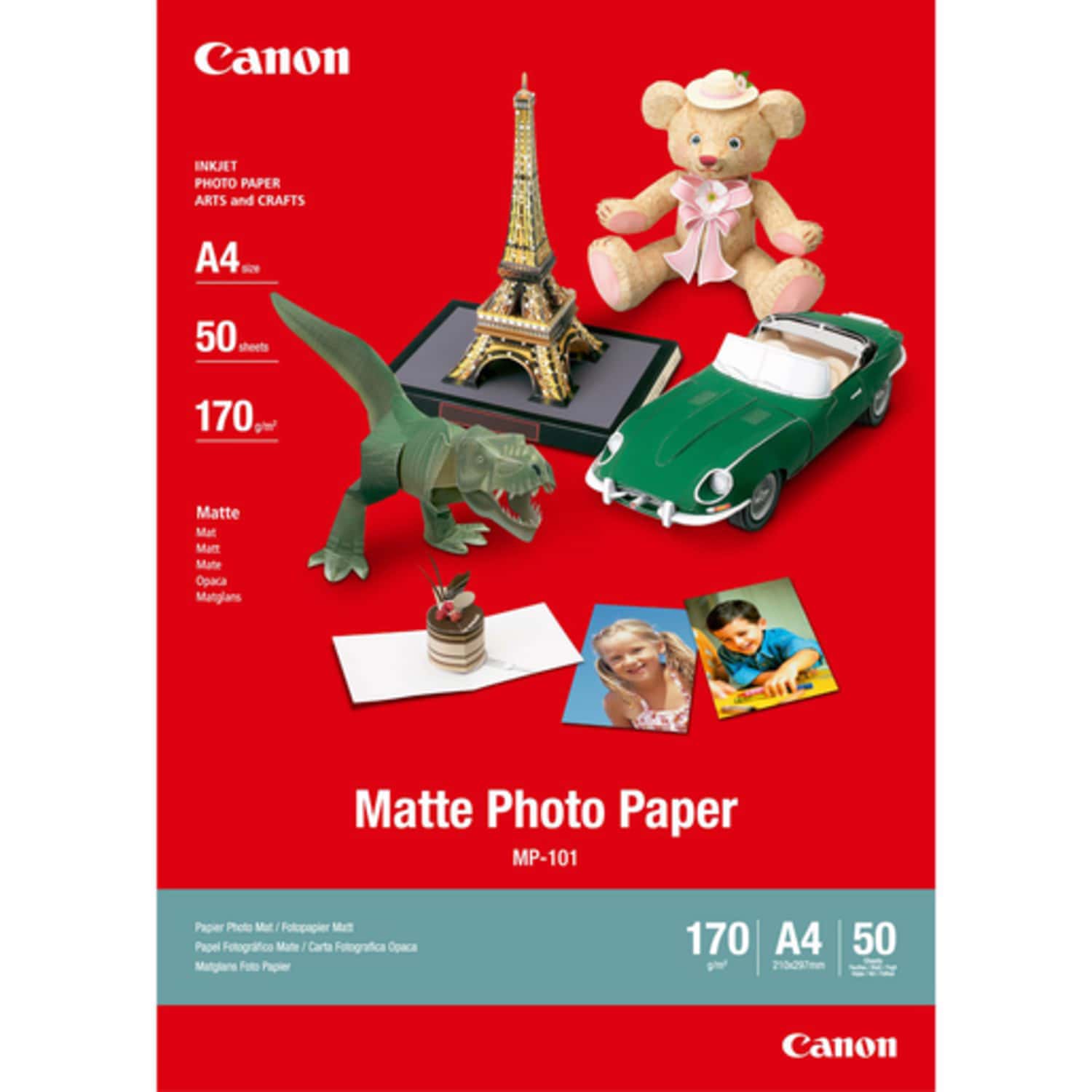 Canon MP-101 mattes A4-Inkjetpapier, Packung mit 50 Blatt