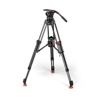 Sachtler SAC1867S2 System Video 18 Kohlefaser mit Stativkopf, SpeedLock Heavy-Duty Tripod, Mid-Level Spreader und Tasche