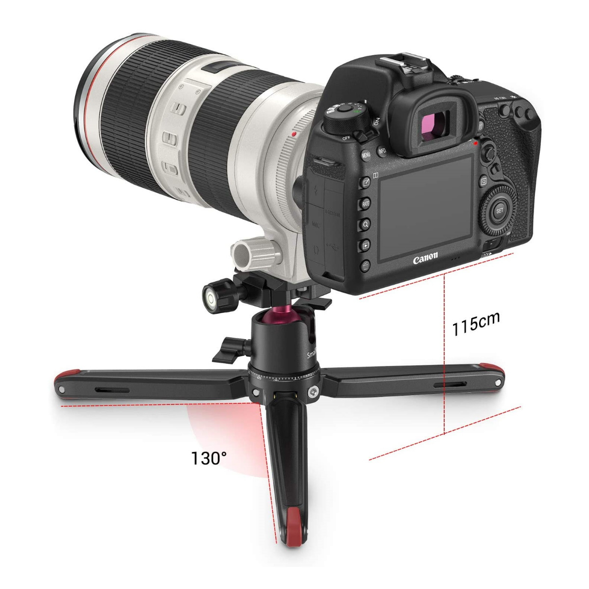 SmallRig BUT2664 Tabletop Mini Stativ mit Panorama-Kugelkopf 