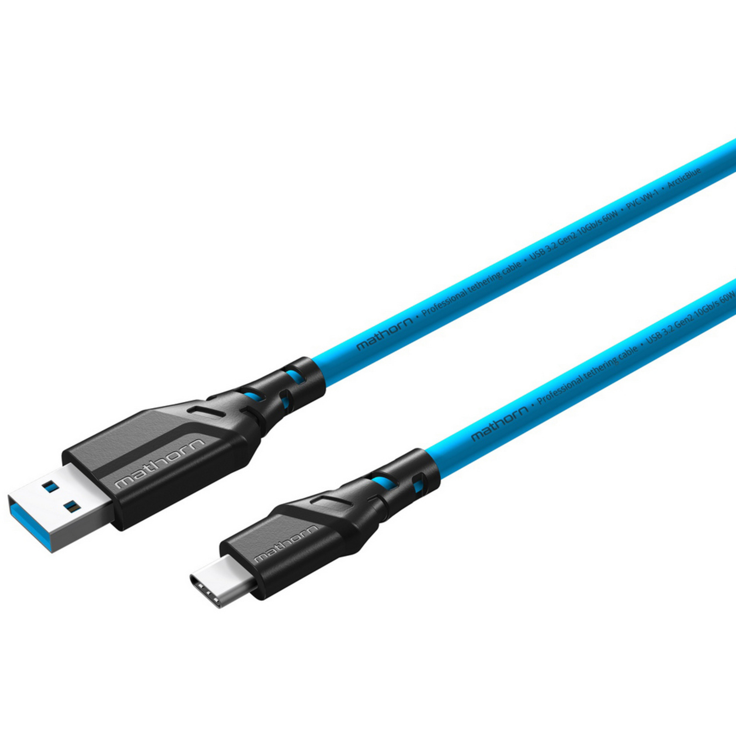 Mathorn USB C-A Kabel 2m Arctic Blue