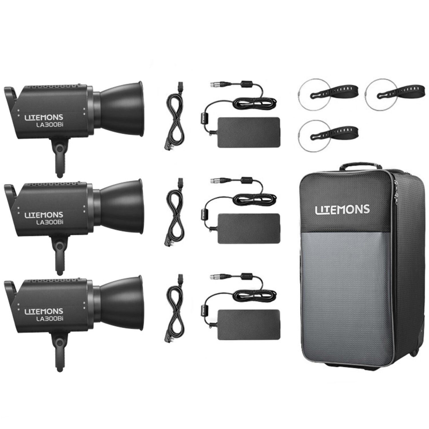 Godox Bi-color LED Videolicht Litemons LA300Bi K3 Kit schwarz