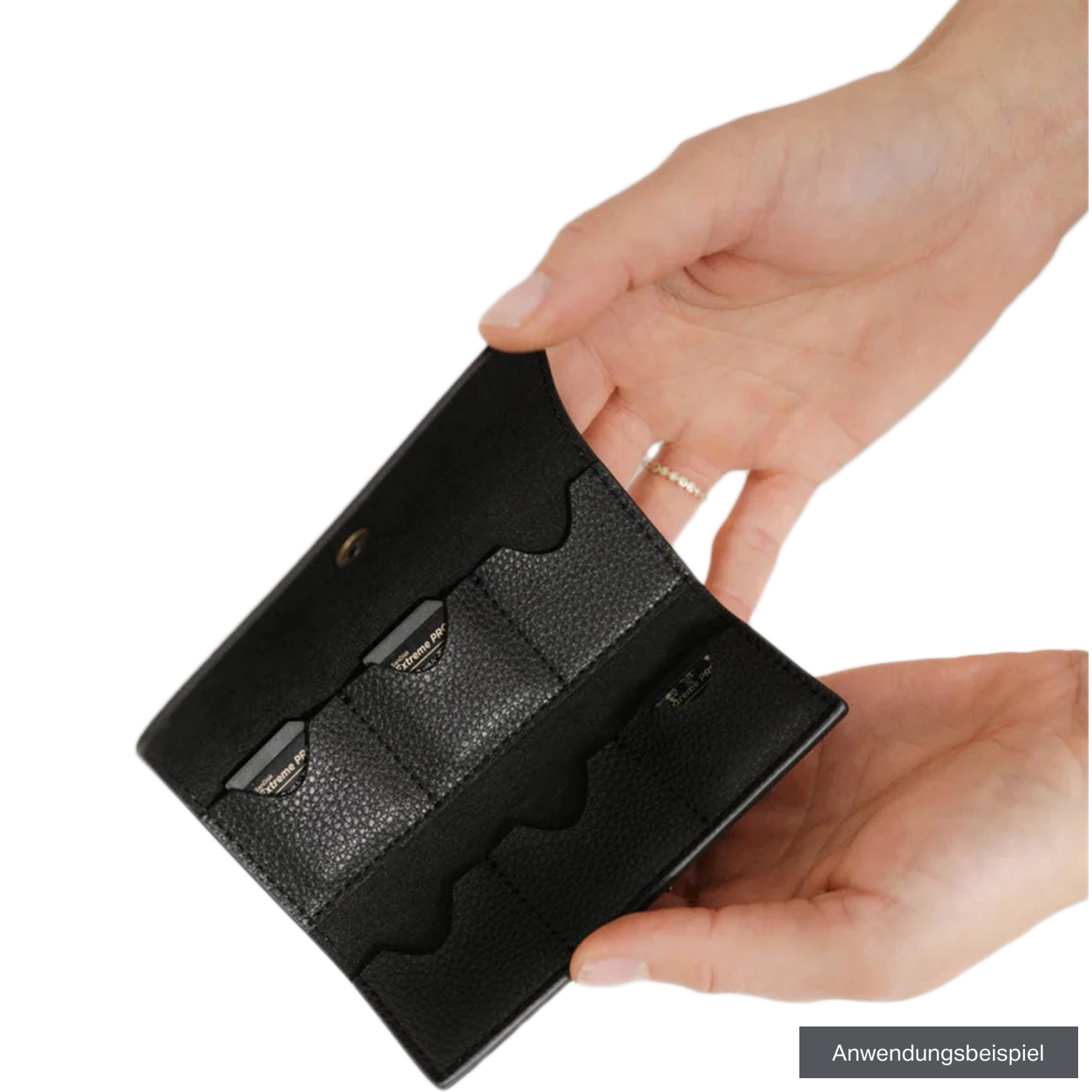 LOULEX Speicherkartenetui Mini SD-Wallet schwarz für SD-Karten