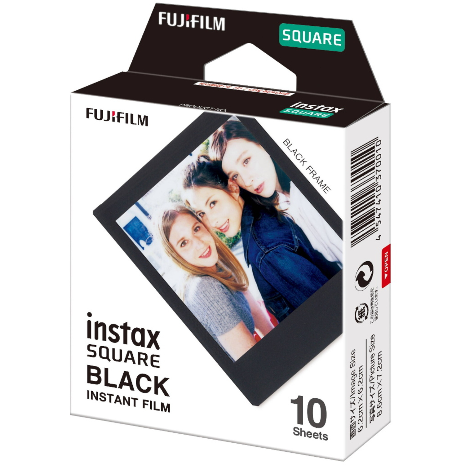 Fujifilm INSTAX square Black Frame Sofortbildfilm für 10 Aufnahmen