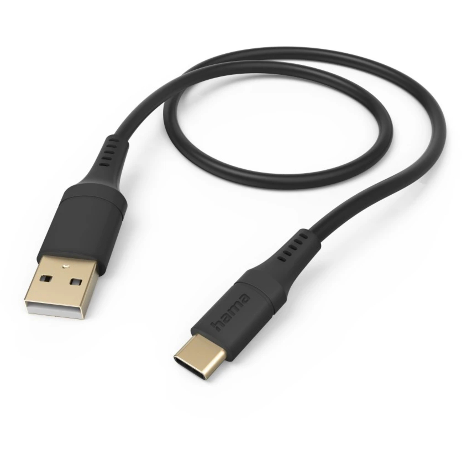 Hama Ladekabel "Flexible" USB-A-USB-C 1,5m Schwarz