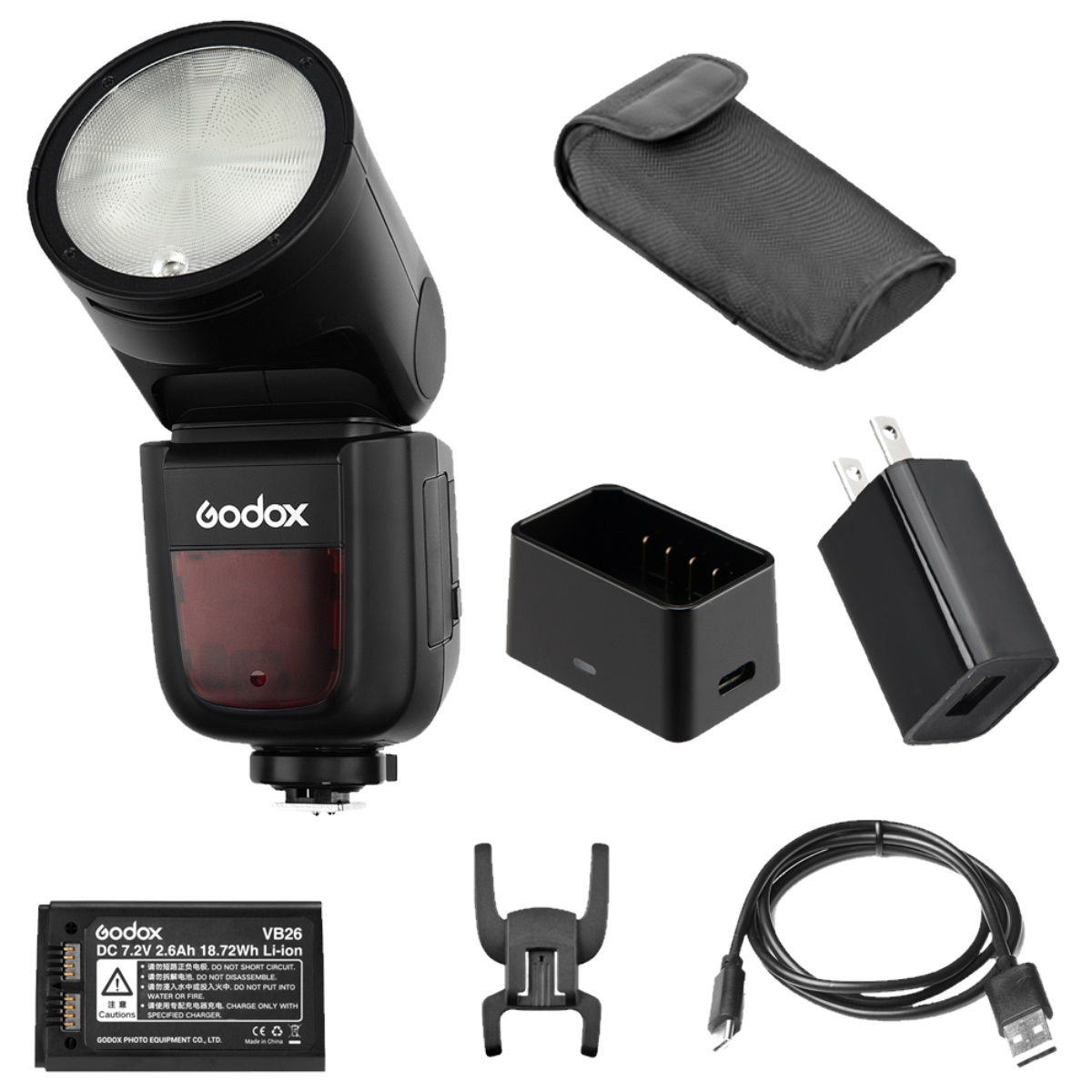 Godox V1-Blitzlampe mit rundem Kopf für Olympus