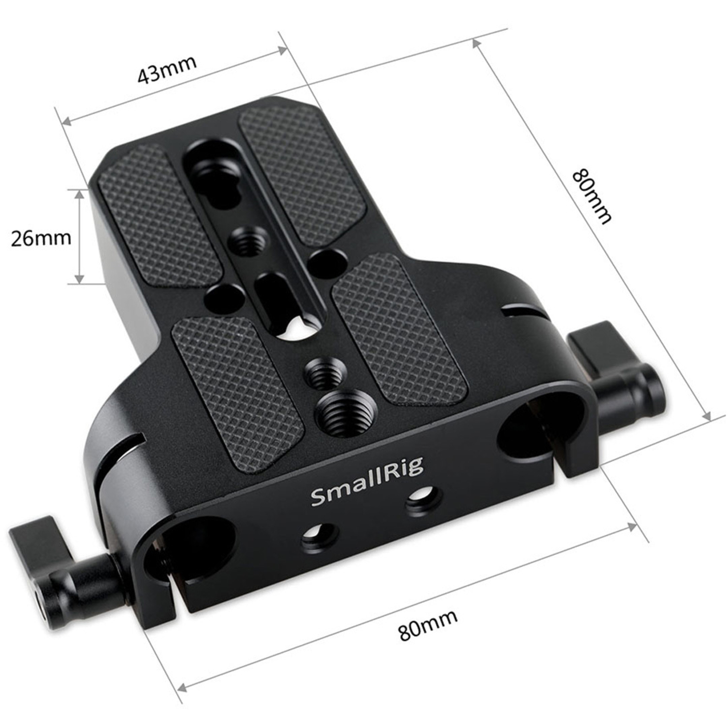 SmallRig 1674 Baseplatte mit zwei 15mm Rodaufnahmen