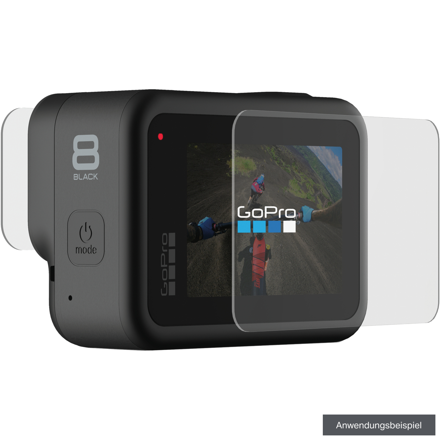GoPro Objektivschutz mit Displayschutz aus gehärtetem Glas für HERO8 Black